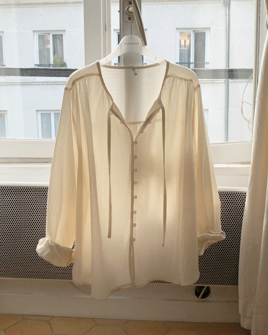 [PRE-ORDER] natural shirring blouse